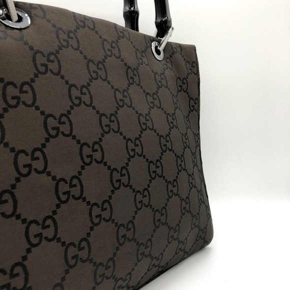 GUCCI 002/1065 Handbag Brown GG Bamboo for Men and Women - Picture 6 of 12